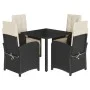 5-teiliges Gartenmöbel-Set mit schwarzen synthetischen Rattankissen von , Gartensets - Ref: Foro24-3212451, Preis: 625,27 €, ...