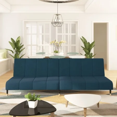2-Sitzer-Schlafsofa aus blauem Samt von , Sofas - Ref: Foro24-375873, Preis: 256,80 €, Rabatt: %