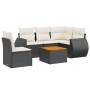 6-piece garden sofa set and black synthetic rattan cushions by , Garden sets - Ref: Foro24-3257337, Price: 381,49 €, Discount: %