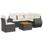 6-piece garden sofa set and black synthetic rattan cushions by , Garden sets - Ref: Foro24-3257337, Price: 382,20 €, Discount: %