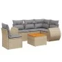 Garden sofa set with cushions 6 pieces beige synthetic rattan by , Garden sets - Ref: Foro24-3257340, Price: 413,88 €, Discou...