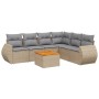 7-piece garden sofa set and beige synthetic rattan cushions by , Garden sets - Ref: Foro24-3257354, Price: 454,39 €, Discount: %