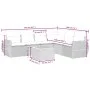 7-teiliges Gartensofa-Set und beigefarbene synthetische Rattankissen von , Gartensets - Ref: Foro24-3257354, Preis: 454,28 €,...
