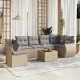 Set sofás de jardín 7 piezas y cojines ratán sintético beige de , Conjuntos de jardín - Ref: Foro24-3257361, Precio: 455,48 €...
