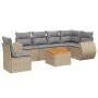 7-piece garden sofa set and beige synthetic rattan cushions by , Garden sets - Ref: Foro24-3257361, Price: 454,28 €, Discount: %