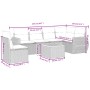 7-teiliges Gartensofa-Set und beigefarbene synthetische Rattankissen von , Gartensets - Ref: Foro24-3257361, Preis: 454,39 €,...