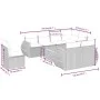 8-teiliges Gartensofa-Set und schwarze synthetische Rattankissen von , Gartensets - Ref: Foro24-3257427, Preis: 589,60 €, Rab...
