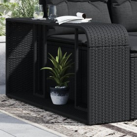 Storage shelves 2 units black synthetic rattan by , Hangers and shelves - Ref: Foro24-365981, Price: 67,61 €, Discount: %
