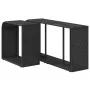 Storage shelves 2 units black synthetic rattan by , Hangers and shelves - Ref: Foro24-365981, Price: 80,15 €, Discount: %