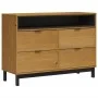 FLAM Kommode aus massivem Kiefernholz 110x40x80 cm von , Schubladen - Ref: Foro24-376070, Preis: 225,41 €, Rabatt: %