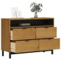 FLAM chest of drawers solid pine wood 110x40x80 cm by , Drawers - Ref: Foro24-376070, Price: 229,73 €, Discount: %