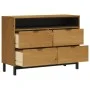 FLAM Kommode aus massivem Kiefernholz 110x40x80 cm von , Schubladen - Ref: Foro24-376070, Preis: 225,41 €, Rabatt: %