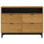 FLAM chest of drawers solid pine wood 110x40x80 cm by , Drawers - Ref: Foro24-376070, Price: 229,73 €, Discount: %