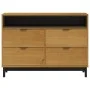 FLAM Kommode aus massivem Kiefernholz 110x40x80 cm von , Schubladen - Ref: Foro24-376070, Preis: 225,41 €, Rabatt: %