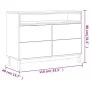 FLAM Kommode aus massivem Kiefernholz 110x40x80 cm von , Schubladen - Ref: Foro24-376070, Preis: 225,41 €, Rabatt: %