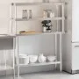 Mesa de trabajo para cocina con estante acero inox 110x30x150cm de , Restauración - Ref: Foro24-3208902, Precio: 280,26 €, De...