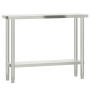 Kitchen work table with stainless steel shelf 110x30x150cm by , Restoration - Ref: Foro24-3208902, Price: 293,80 €, Discount: %
