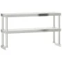 Mesa de trabajo para cocina con estante acero inox 110x30x150cm de , Restauración - Ref: Foro24-3208902, Precio: 280,26 €, De...