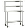 Küchenarbeitstisch mit Edelstahlablage 110x55x150cm von , Wiederherstellung - Ref: Foro24-3208909, Preis: 294,49 €, Rabatt: %