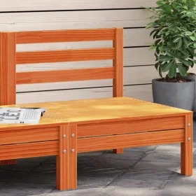 Garden sofa without armrests solid pine wood wax brown by , Modular outdoor sofas - Ref: Foro24-837995, Price: 48,84 €, Disco...