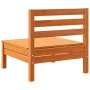 Gartensofa ohne Armlehnen aus massivem Kiefernholz, wachsbraun von , Modulare Sofas für den Außenbereich - Ref: Foro24-837995...