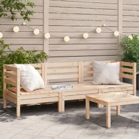 3-seater garden sofa in solid pine wood by , Modular outdoor sofas - Ref: Foro24-838026, Price: 149,96 €, Discount: %