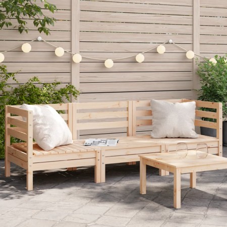 3-seater garden sofa in solid pine wood by , Modular outdoor sofas - Ref: Foro24-838026, Price: 151,81 €, Discount: %