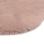 Alfombra de pelo sintético de conejo rosa envejecido 65x95 cm