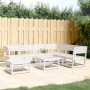 Juego de muebles de jardín 7 pzas madera maciza de pino blanco de , Conjuntos de jardín - Ref: Foro24-3216926, Precio: 511,79 €