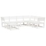 Gartenmöbel-Set 7-teilig aus massivem weißem Kiefernholz von , Gartensets - Ref: Foro24-3216926, Preis: 623,63 €, Rabatt: %