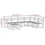 Gartenmöbel-Set 7-teilig aus massivem weißem Kiefernholz von , Gartensets - Ref: Foro24-3216926, Preis: 615,66 €, Rabatt: %