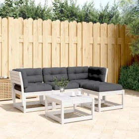 4-piece garden furniture set with solid white pine wood cushions by , Garden sets - Ref: Foro24-3216911, Price: 447,29 €, Dis...