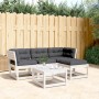 4-piece garden furniture set with solid white pine wood cushions by , Garden sets - Ref: Foro24-3216911, Price: 452,85 €, Dis...