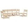 Garden sofa set 5 pieces solid pine wood by , Garden sets - Ref: Foro24-3216970, Price: 339,19 €, Discount: %