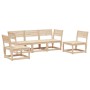 Gartensofa-Set 5-teilig aus massivem Kiefernholz von , Gartensets - Ref: Foro24-3216970, Preis: 343,57 €, Rabatt: %