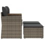 2 seater garden sofa with awning and gray PE rattan stools by , Outdoor sofas - Ref: Foro24-365804, Price: 251,67 €, Discount: %