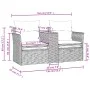 2-Sitzer-Gartensofa mit Markise und grauen PE-Rattanhockern von , Outdoor-Sofas - Ref: Foro24-365804, Preis: 304,45 €, Rabatt: %