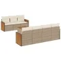 Garden sofa set with beige cushions 8 pcs PE rattan by , Garden sets - Ref: Foro24-3259888, Price: 577,46 €, Discount: %