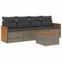 Garden sofa set with cushions 5 pieces gray synthetic rattan by , Garden sets - Ref: Foro24-3259862, Price: 313,66 €, Discoun...