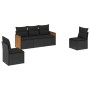 5-teiliges Gartenmöbel-Set und schwarze synthetische Rattankissen von , Gartensets - Ref: Foro24-3259927, Preis: 302,21 €, Ra...