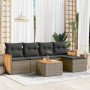 6-teiliges Gartenmöbel-Set und graue synthetische Rattankissen von , Gartensets - Ref: Foro24-3260009, Preis: 351,58 €, Rabat...