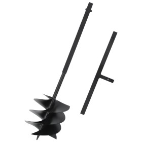 Erdbohrer mit schwarzem Stahlgriff 250 mm von vidaXL, Spiralschnecken - Ref: Foro24-145258, Preis: 72,85 €, Rabatt: %