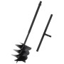 Erdbohrer mit schwarzem Stahlgriff 250 mm von vidaXL, Spiralschnecken - Ref: Foro24-145258, Preis: 72,76 €, Rabatt: %