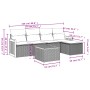 6-piece garden furniture set and gray synthetic rattan cushions by , Garden sets - Ref: Foro24-3260009, Price: 351,58 €, Disc...