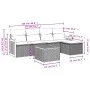 6-teiliges Gartenmöbel-Set und graue synthetische Rattankissen von , Gartensets - Ref: Foro24-3260009, Preis: 365,17 €, Rabat...