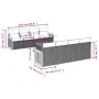 9-piece garden furniture set and gray synthetic rattan cushions by , Garden sets - Ref: Foro24-3259904, Price: 591,69 €, Disc...