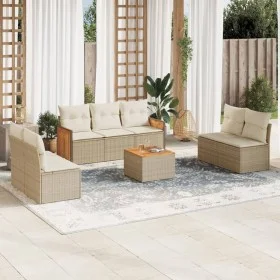 Garden sofa set with beige cushions 8 pcs PE rattan by , Garden sets - Ref: Foro24-3259965, Price: 534,34 €, Discount: %