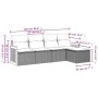 Garden sofa set with cushions 5 pieces beige synthetic rattan by , Garden sets - Ref: Foro24-3260000, Price: 369,66 €, Discou...