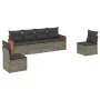 6-teiliges Gartenmöbel-Set und graue synthetische Rattankissen von , Gartensets - Ref: Foro24-3259946, Preis: 380,82 €, Rabat...
