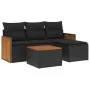 5-piece garden furniture set and black synthetic rattan cushions by , Garden sets - Ref: Foro24-3259990, Price: 299,55 €, Dis...